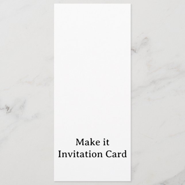Create Your Personalized 4" x 9.25" Squared Invitation (Front)