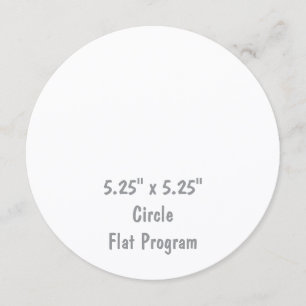 Create Your Personalized 5.25"x5.25" Circle Flat Program