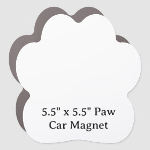 Create Your Personalized 5.5" x 5.5" Paw Car Magnet
