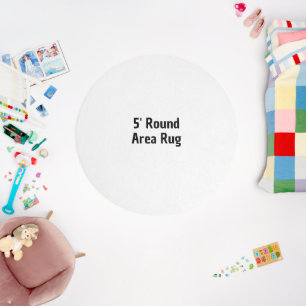 Create Your Personalized 5' Round Indoor Area Rug