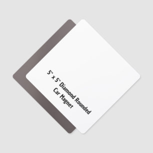 Create Your Personalized 5" x 5" Diamond Rounded Car Magnet