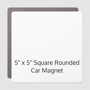 Create Your Personalized 5" x 5" Square Rounded Car Magnet