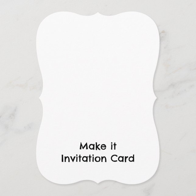 Create Your Personalized 5" x 7" Bracket  Invitation (Front)