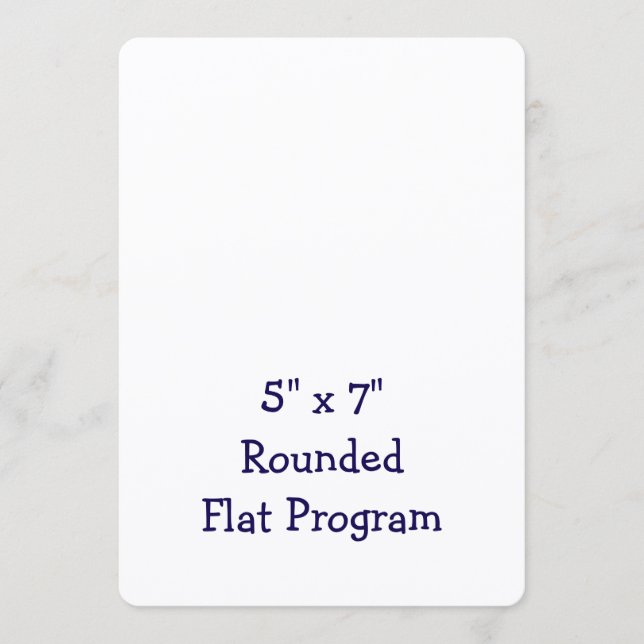 Create Your Personalized 5" x 7" Rounded Flat Program (Front)