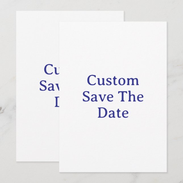 Create Your Personalized 5" x 7" Save The Date (Front/Back)