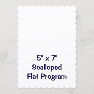 Create Your Personalized 5" x 7" Scalloped Flat Program