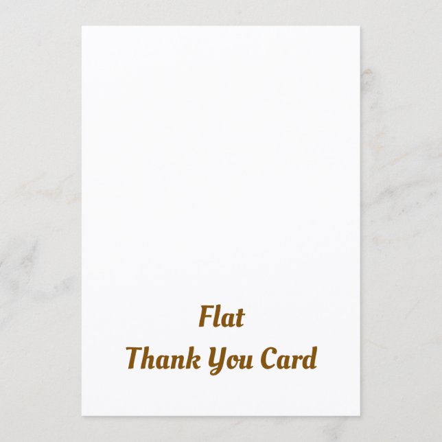 Create Your Personalized 5" x 7" Squared Flat Thank You Card (Front)