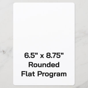 Create Your Personalized 6.5" x 8.75" Rounded Flat Program