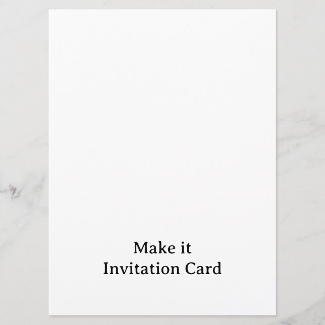 Create Your Personalized 6.5" x 8.75" Squared Invitation (Front)