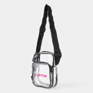 Create Your Personalized 6" x 8.25" Clear Crossbody Bag