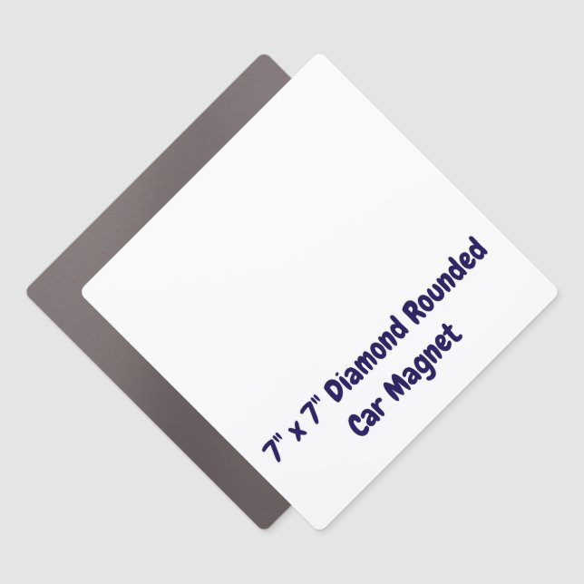 Create Your Personalized 7" x 7" Diamond Rounded Car Magnet (Front)