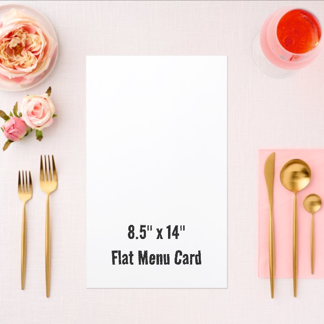Create Your Personalized 8.5" x 14" Flat Menu (Insitu(Wedding))