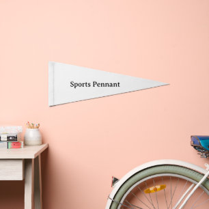 Create Your Personalized 9" x 24" White Sports Pennant Flag