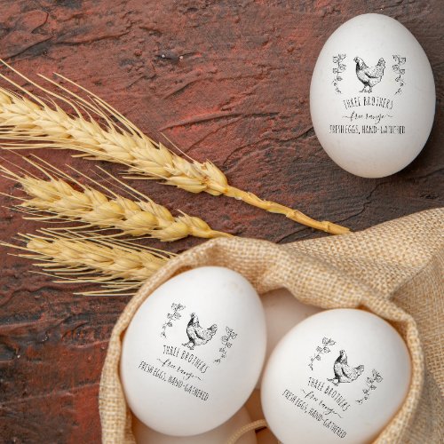 Create Your Personalized Farm Rustic Fresh Eggs Rubber Stamp