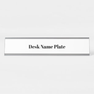 Create Your Personalized Long Silver Desk Name Plate