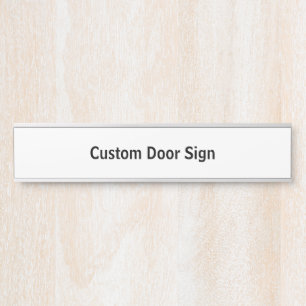 Create Your Personalized Long Silver Door Sign