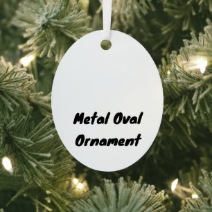 Create Your Personalized Metal Oval Ornament