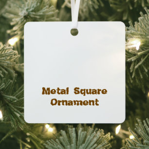 Create Your Personalized Metal Square Ornament