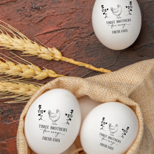 Create Your Personalized Modern Farm Fresh Eggs Rubber Stamp
