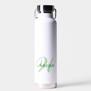 Create Your Personalized Monogram Name White Water Bottle