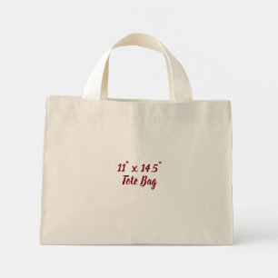Create Your Personalized Natural Mini Tote Bag