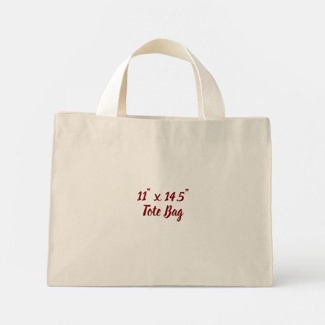 Create Your Personalized Natural Mini Tote Bag (Back)