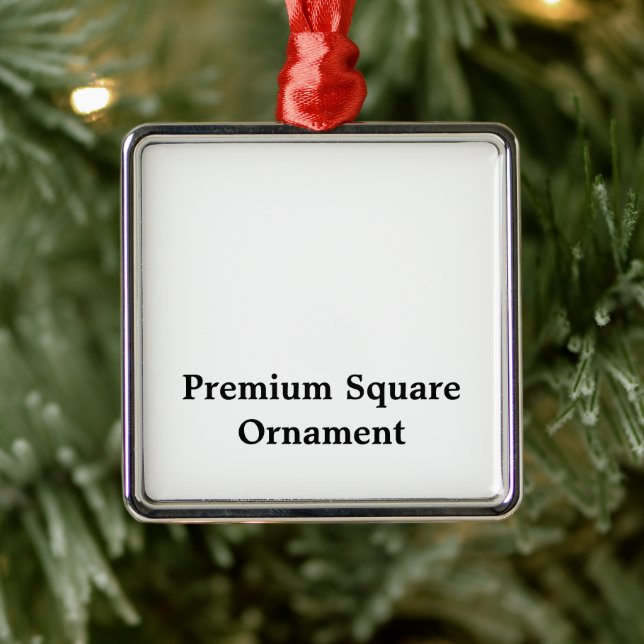 Create Your Personalized Premium Square Ornament (Tree)