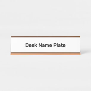 Create Your Personalized Standard Rose Gold Desk Name Plate