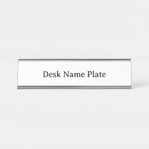 Create Your Personalized Standard Silver Desk Name Plate