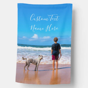 Create Your Pet Photo House Flag Custom Text Name