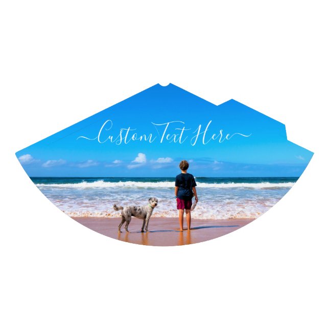 Create Your Pet Photo Paper Party Hats Custom Text (Front)
