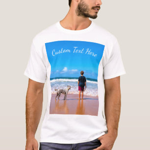 Create Your Pet Photo T-Shirt Personalized Text