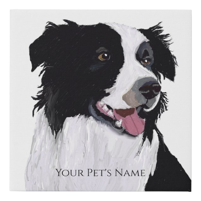 Create Your Pet's Portrait with a Photo Faux Canvas Print (Front)