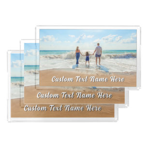 Create Your Photo Acrylic Serving Trays with Text