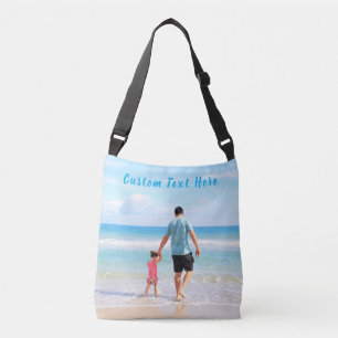 Create Your Photo and Custom Text Crossbody Bag
