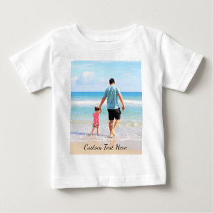 Create Your Photo Baby T-Shirt Gift Custom Text