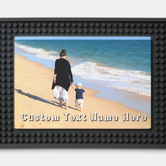 Create Your Photo Bar Mat Personalized Text Name (Front (Close Up))
