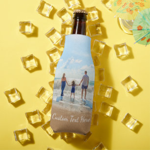 Create Your Photo Bottle Coolers Personalized Text