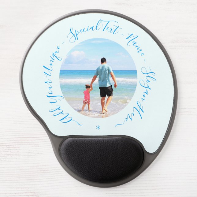 Create Your Photo Gel Mouse Pad Custom Text Name (Front)