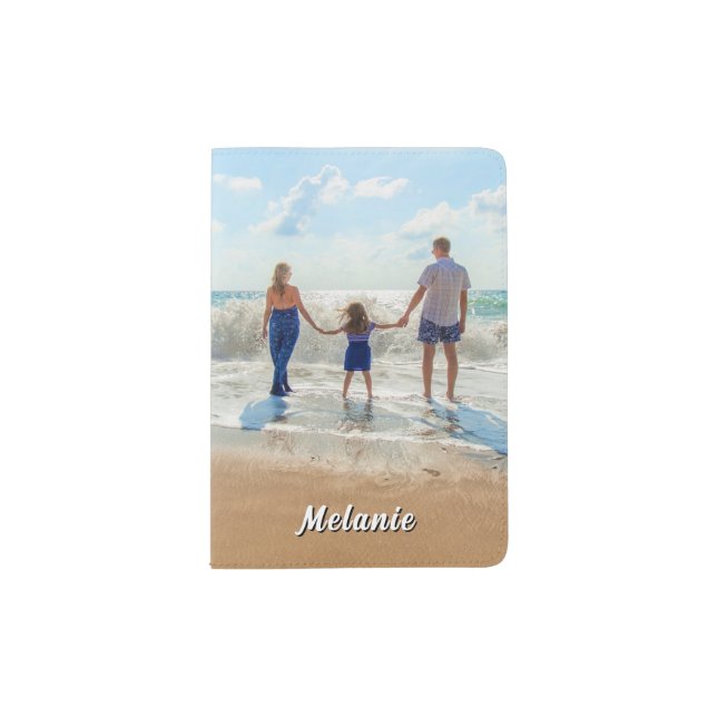 Create Your Photo Passport Holder Custom Name Text (Front)