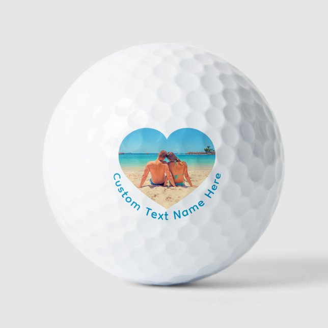 Create Your Photo Stamps Golf Balls Custom Text (Front)