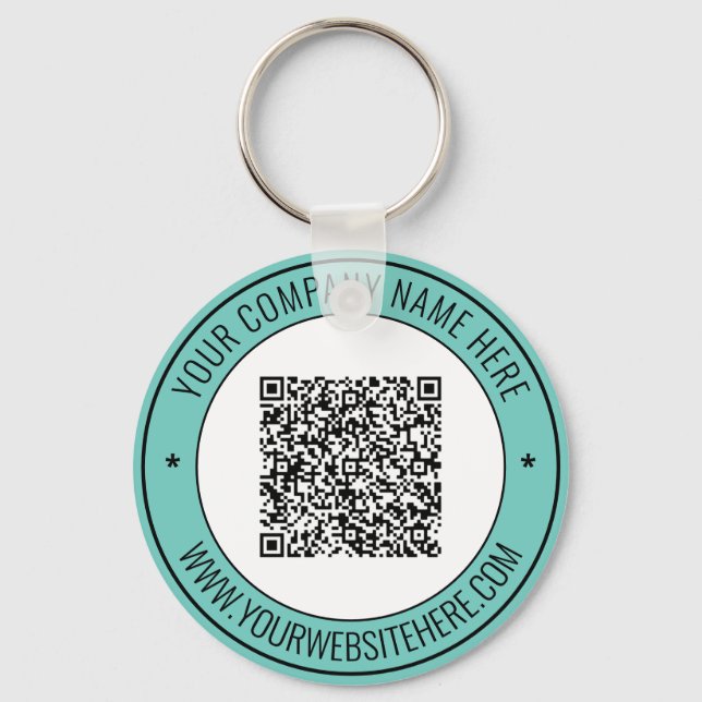 Create Your Promotional QR Code Keychain Template (Front)