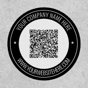 Create Your QR Code Business Patches Custom Text
