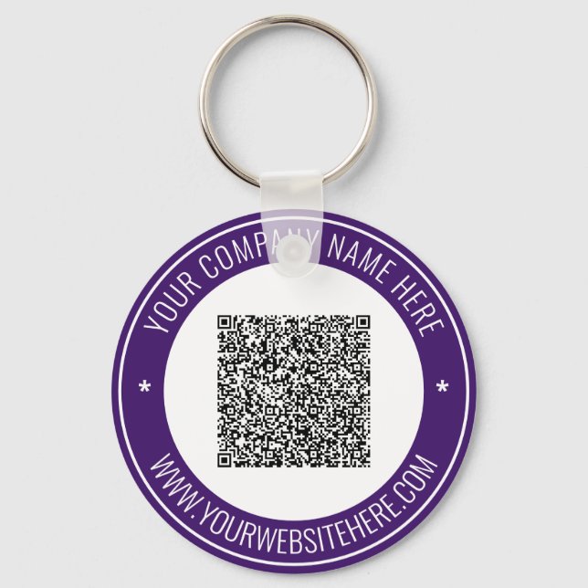 Create Your QR Code Business Promotilnal Keychains (Front)