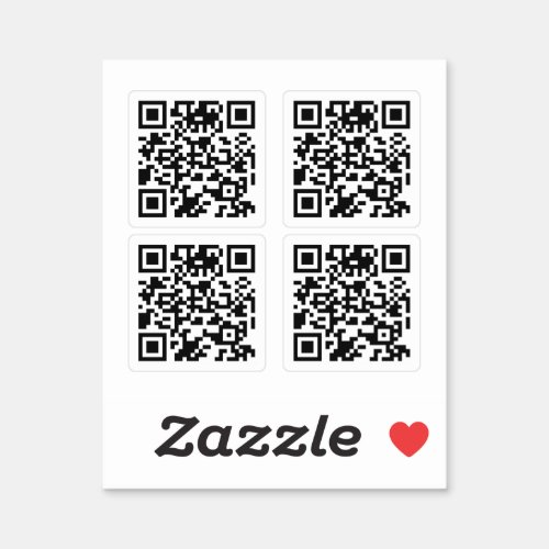 Create your Qr Code Clear Stickers set