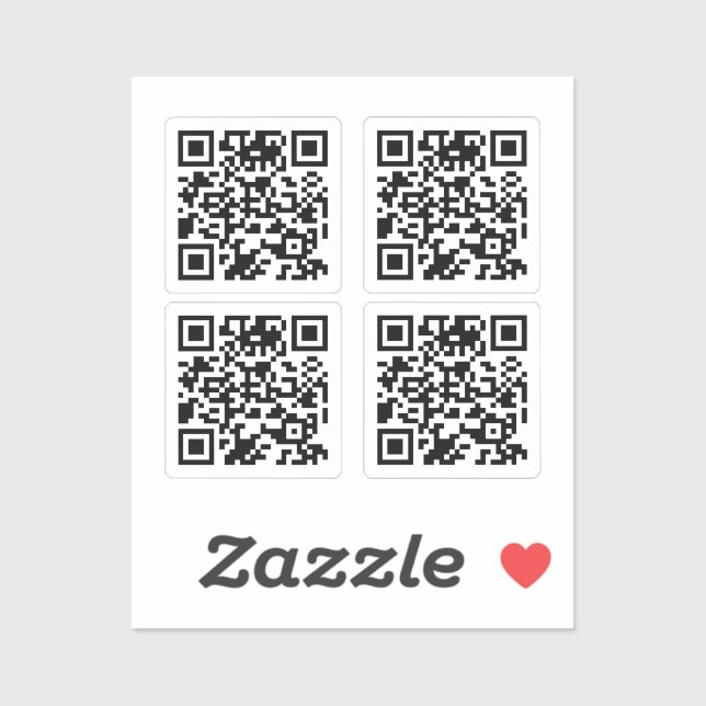Create your Qr Code Clear Stickers set! (Sheet)