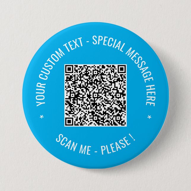 Create Your QR Code Custom Text Button Template (Front)