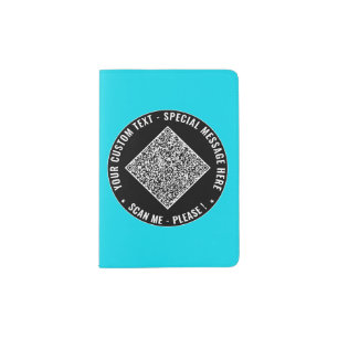 Create Your QR Code Passport Holders Custom Text