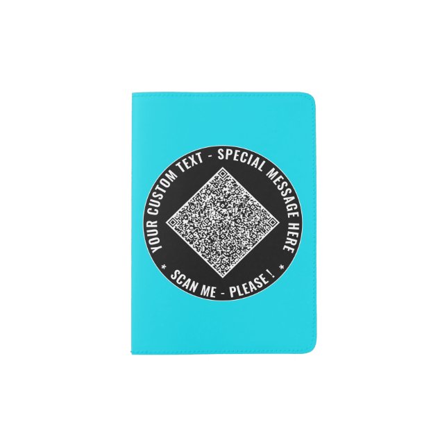 Create Your QR Code Passport Holders Custom Text (Front)