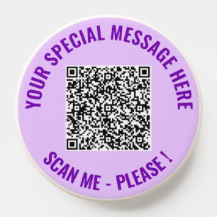 Create Your QR Code PopSocket Template Custom Text